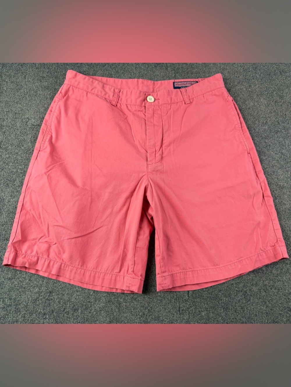 Vineyard Vines Club Short Mens 100% Cotton 8” Shorts Size 32 Pink